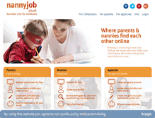 Tablet Screenshot of nannyjob.co.uk
